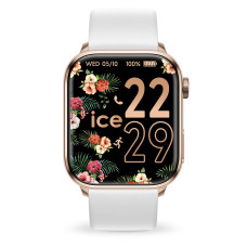 ICE Smart 2.0 – Ροζ Χρυσό Smartwatch με Λευκό Λουράκι & Οθόνη 1.96" AMOLED 022537